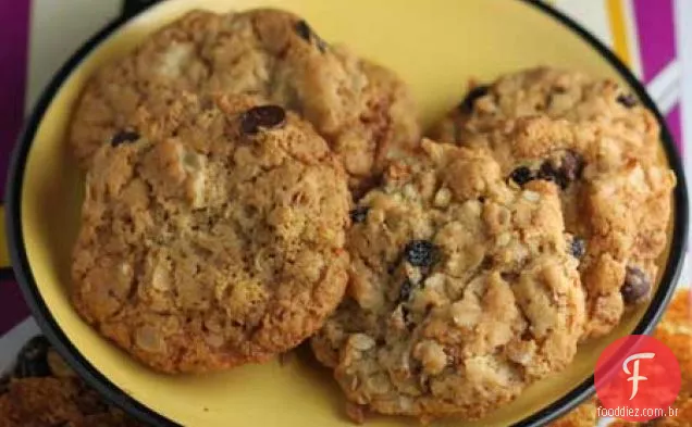 Biscoitos Crocantes De Farelo De Passas