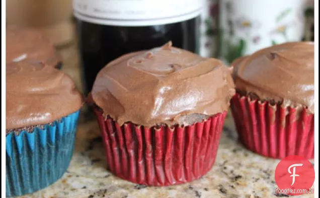 Vinho Tinto Chocolate Cupcakes