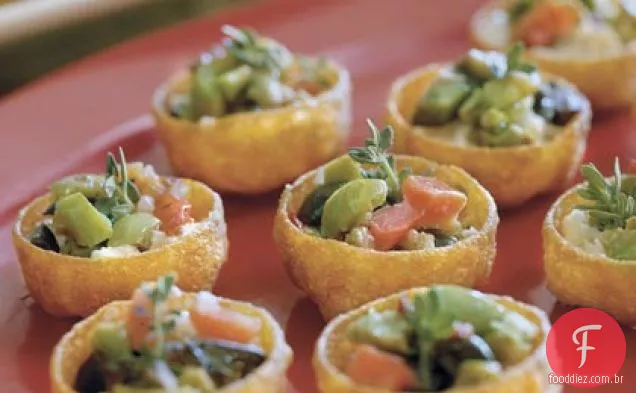 Bruschetta-Copos De Queijo De Cabra