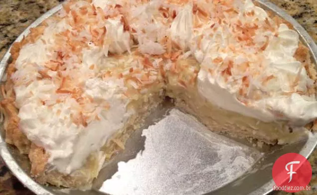 Torta de creme de coco com leite de coco