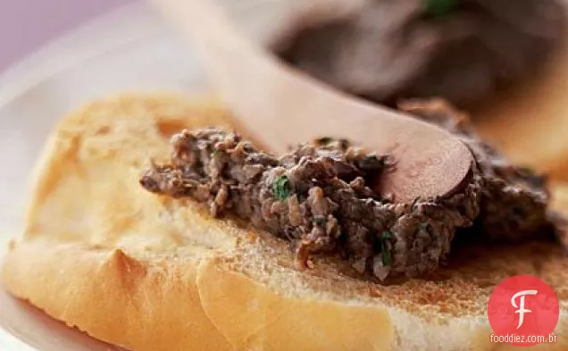 Cogumelo Duxelles em Bruschetta