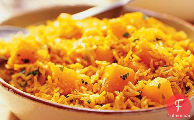 Abóbora e arroz Basmati