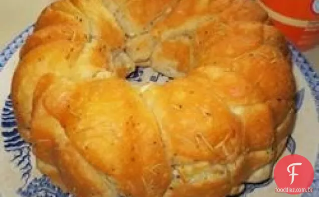 Alho e erva separar pão