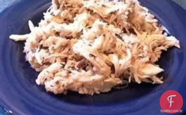 Frango e arroz selvagem fogão lento Jantar