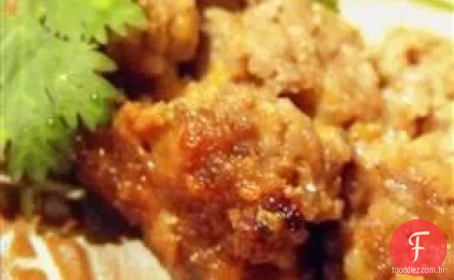 Bolo de carne de maçã e aveia