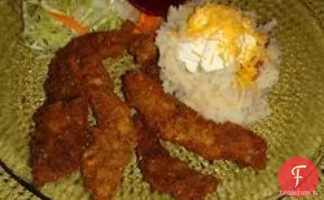 Frango Frito Bife Estilo Cubano