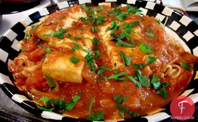 Peixe Siciliano E Linguine