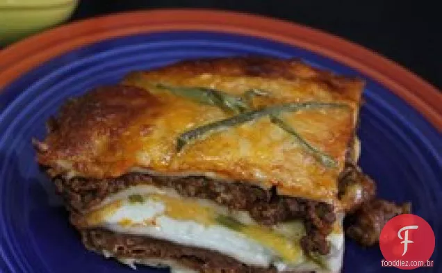 Lasanha mexicana com cacto