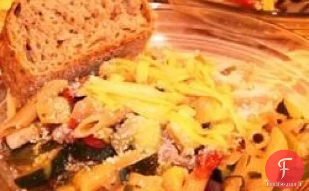 Pasta Primavera com Gouda defumado