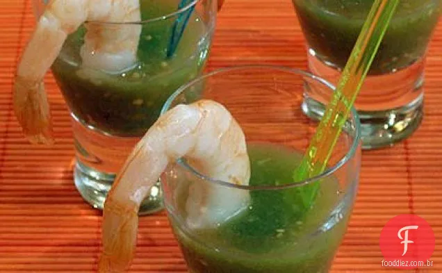 Shrimp Cocktail & Tomatillo Gaspacho Shooters