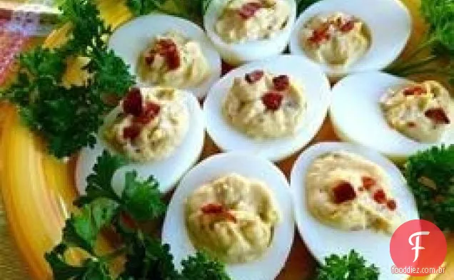 Ovos Cozidos Com Bacon Picante