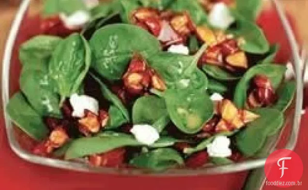 Salada De Espinafre De Amêndoa
