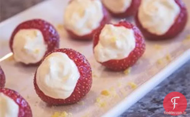 Morangos + Creme Simples E Crocante Com Infusão De Laranja