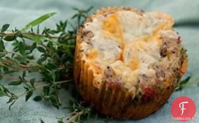 Muffins De Proteína Sem Grãos De Queijo