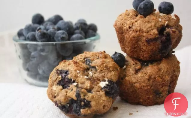 Muffins De Aveia De Mirtilo