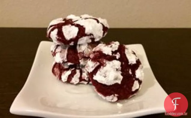Red Velvet Crinkle Cookies