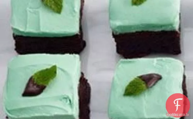 Mint Chocolate Brownie Bars