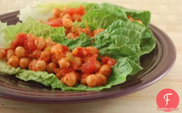 Salsa Chickpea Alface Wraps