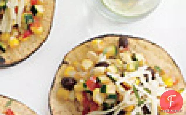 Tacos de abobrinha e milho