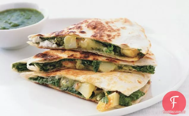 Batata, Verduras E Queijo De Cabra Quesadillas