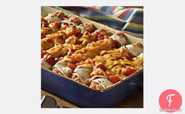 Cheesy Bean Enchiladas