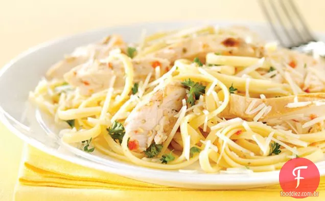Macarrão Fácil Com Frango E Parmesão