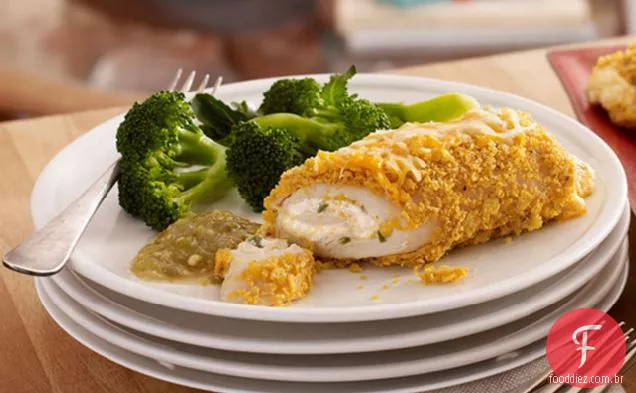 Frango Recheado Com Jalapeno Cremoso À Frente