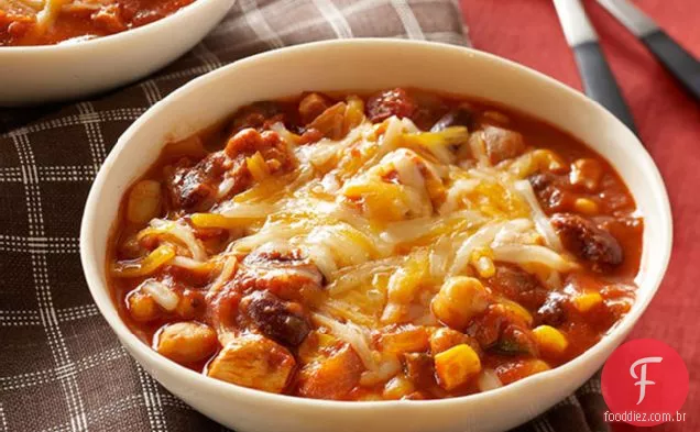 Pimenta Chunky Da Galinha Do Lento-Fogão
