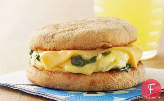 On-the-Go queijo espinafre Scramble