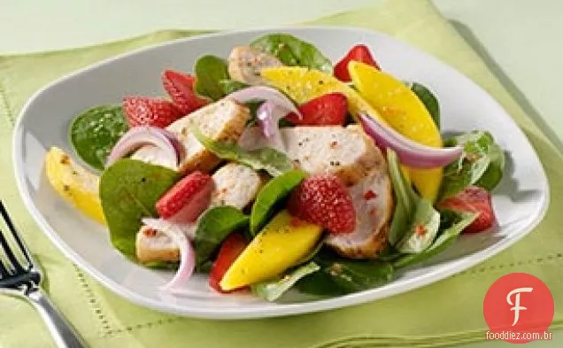 Frango grelhado e salada de Manga