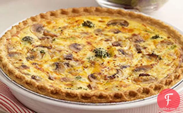 Quiche De Brócolis E Cheddar