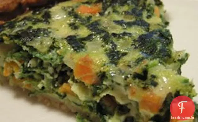 Quiche de espinafre e cenoura