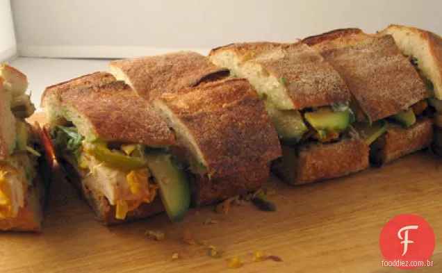Gigante Milanesa Torta Com Concurso De Frango Crocante