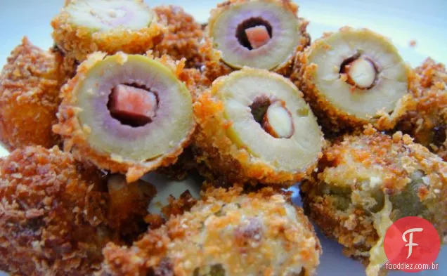 Cozinhe o livro: azeitonas recheadas fritas