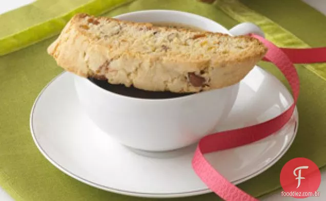 Chocolate Branco-Damasco Biscotti