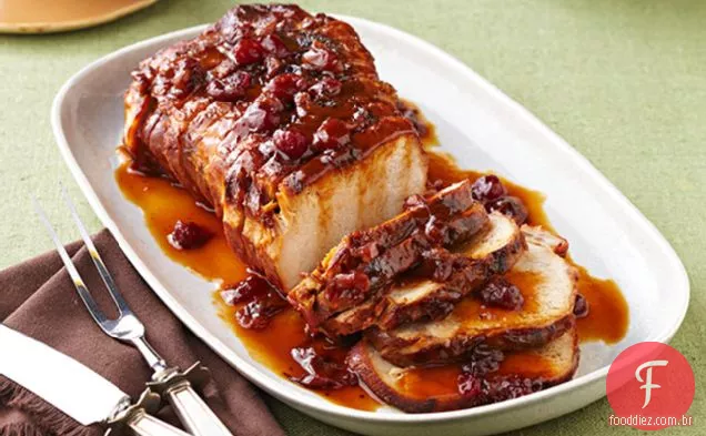 Slow-Cooker Cranberry-Laranja Porco Assado