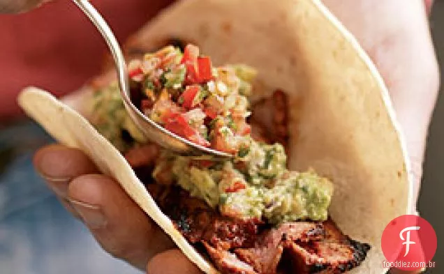 Chile-tacos de bife esfregados