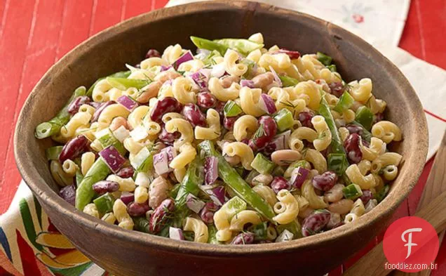 Salada De Macarrão De Três Feijões