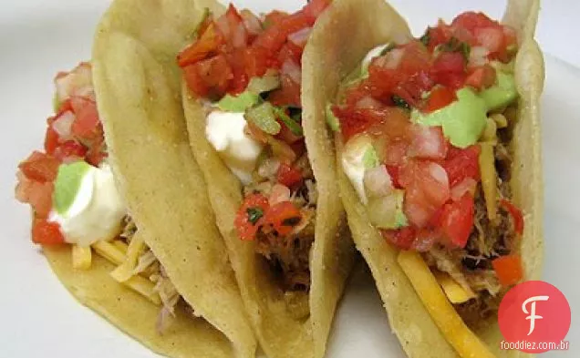 Abacaxi E Verde Chile Tacos De Porco