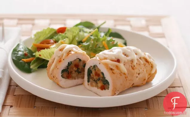 Peitos De Frango Recheados Com Espinafre