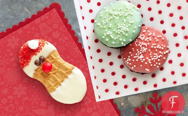 Manteiga De Amendoim Cookie Santas