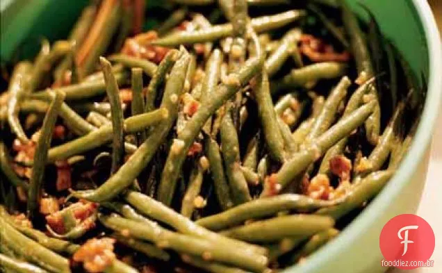 Salada de feijão verde com Bacon
