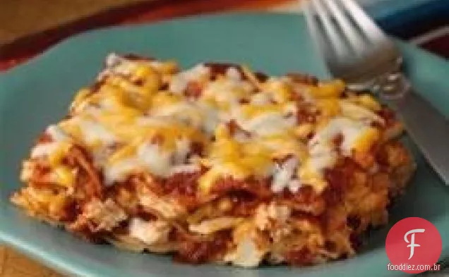 Fácil Cheesy Frango Enchiladas