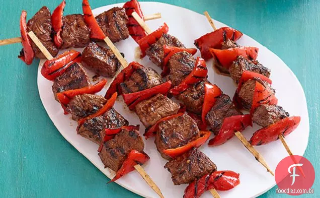 Carne & Pimenta Vermelha Kabobs