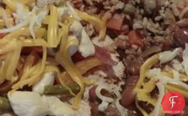 Bife, cebola e pimenta Fajitas