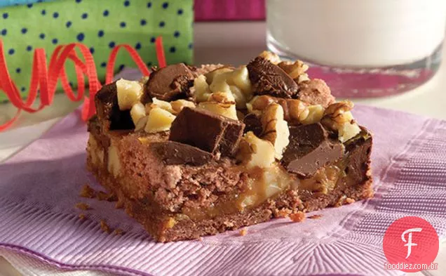 Barras Favoritas De Chocolate-Caramelo-Nozes