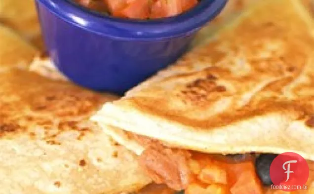Vegan Feijão Preto Quesadillas