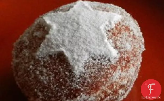 Abóbora Sufganiot com geléia de Cranberry