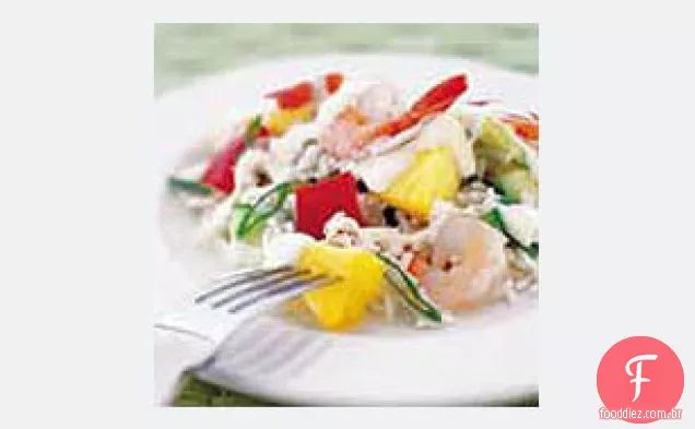 Salada De Arroz Com Camarão E Abacaxi