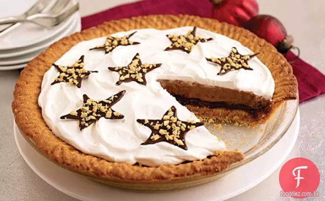 Torta Fácil Do Fudge Do Biscoito Da Manteiga De Amendoim